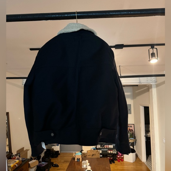 Men’s Sandro Shearling Lining Wool Jacket - Picture 5 of 7